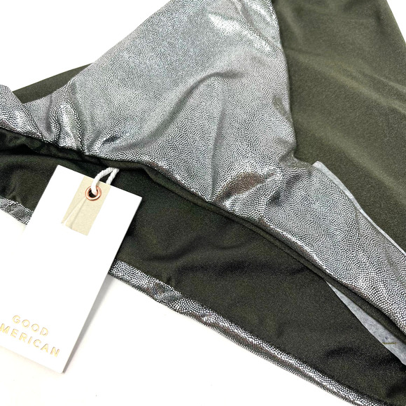 Good American Foil Better Bikini Reverse Bottom Stormy Foil Size 3 US Large - Picture 8 of 9